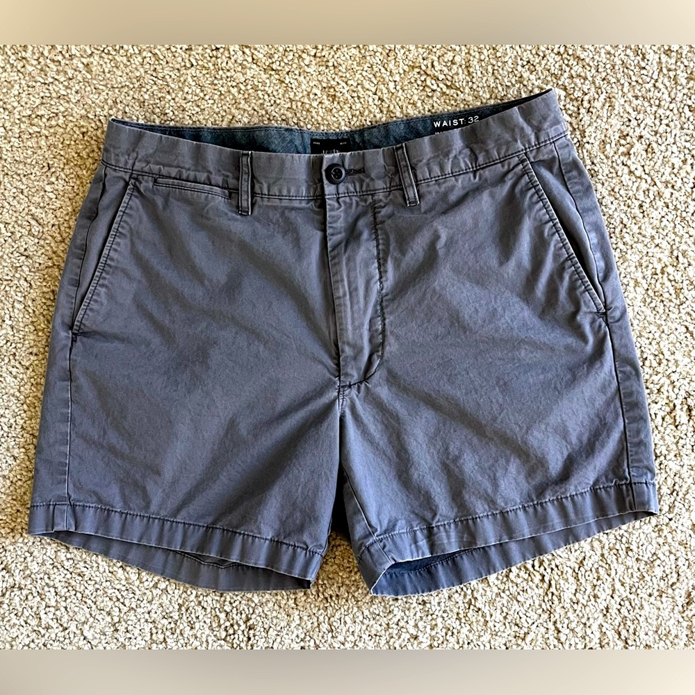 J Crew Men’s Grey Stretch Chino Shorts 32” W 5” Inseam